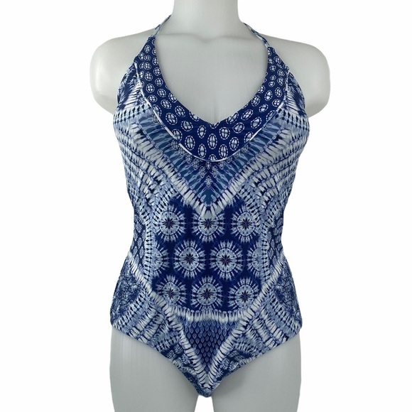 JESSICA Simpson Tie Dye Strappy Back One Piece - Picture 2 of 15